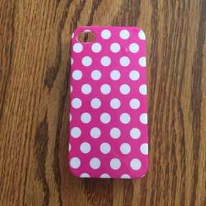 IPHONE 4 PINK POLKA DOT CASE